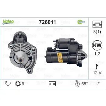 Démarreur VALEO 726011