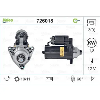 Démarreur VALEO 726018