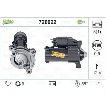 Démarreur VALEO 726022