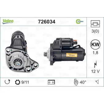Démarreur VALEO 726034
