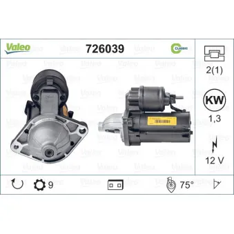 Démarreur VALEO 726039
