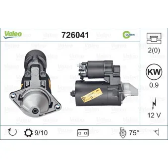 Démarreur VALEO 726041