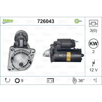 Démarreur VALEO 726043