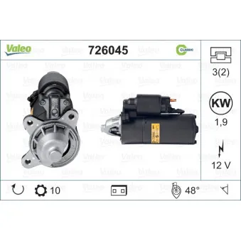 Démarreur VALEO 726045