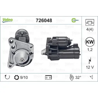 Démarreur VALEO 726048