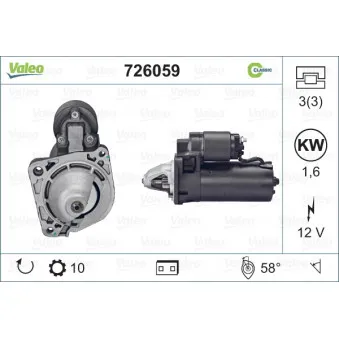 Démarreur VALEO 726059