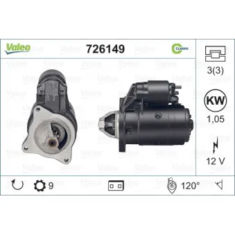 Démarreur VALEO 726149