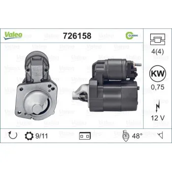 Démarreur VALEO 726158