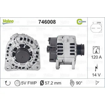 Alternateur VALEO 746008
