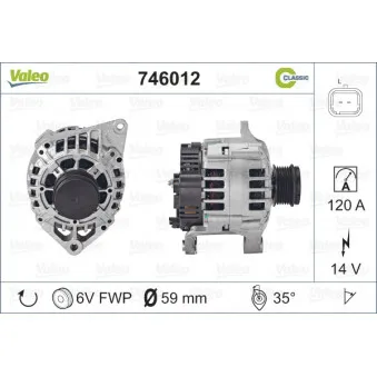Alternateur VALEO 746012