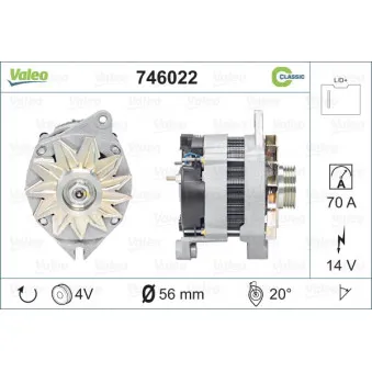 Alternateur VALEO 746022