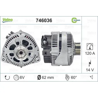 Alternateur VALEO 746036