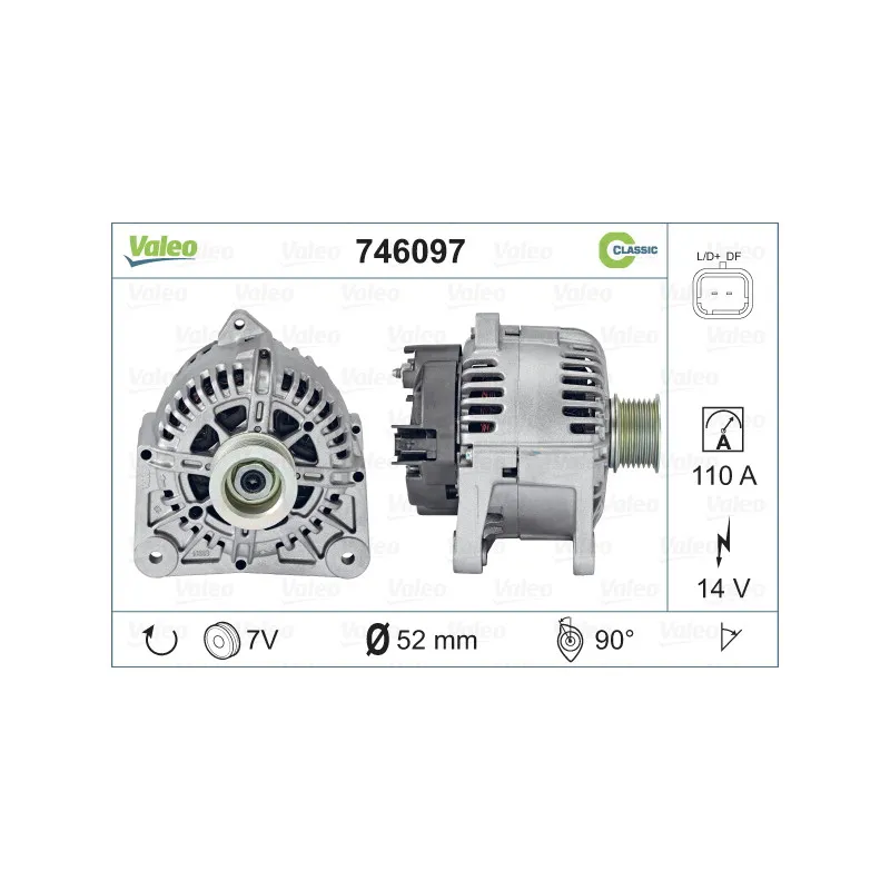 Alternateur VALEO 746097