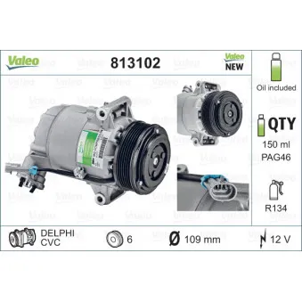 Compresseur, climatisation VALEO 813102