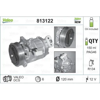 Compresseur, climatisation VALEO 813122