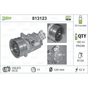 Compresseur, climatisation VALEO 813123