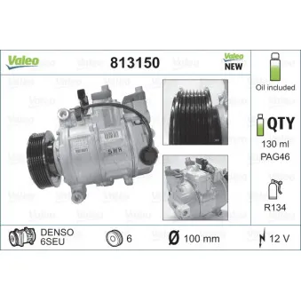 Compresseur, climatisation VALEO 813150