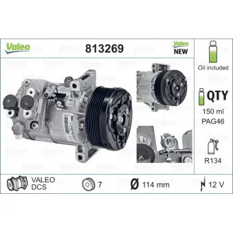 Compresseur, climatisation VALEO 813269