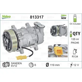 Compresseur, climatisation VALEO 813317
