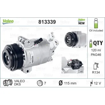Compresseur, climatisation VALEO 813339