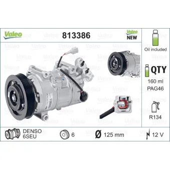 Compresseur, climatisation VALEO 813386