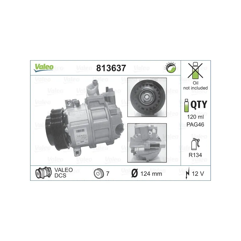Compresseur, climatisation VALEO 813637