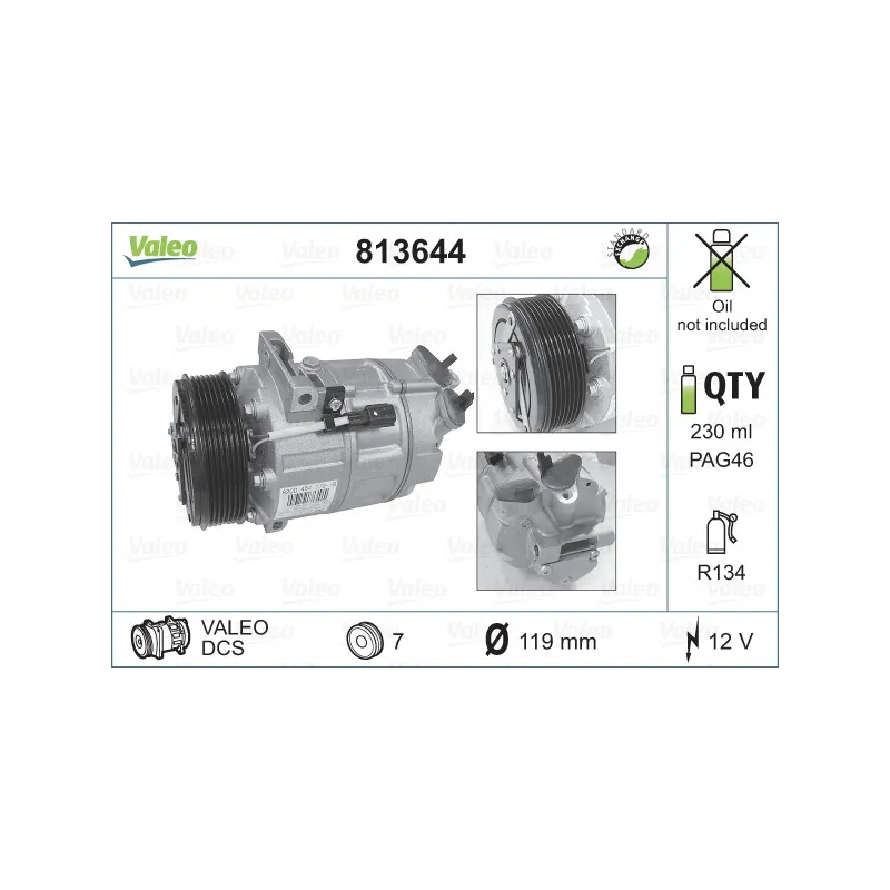 Compresseur, climatisation VALEO 813644