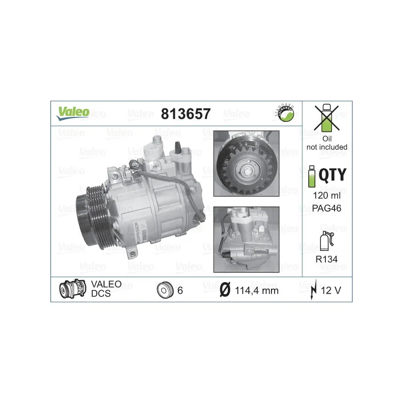 Compresseur, climatisation VALEO 813657
