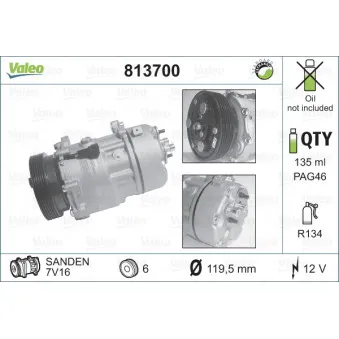 Compresseur, climatisation VALEO 813700