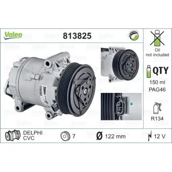 Compresseur, climatisation VALEO 813825