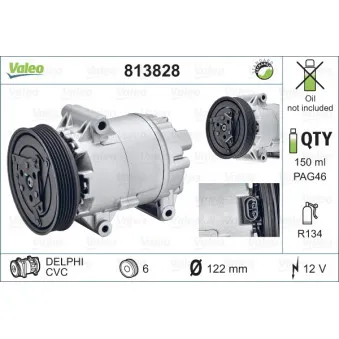 Compresseur, climatisation VALEO 813828