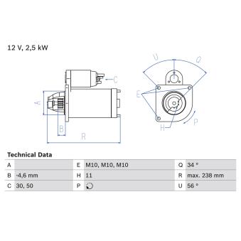 Démarreur BOSCH 0 986 023 850
