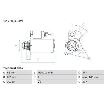 Démarreur BOSCH 0 986 024 190