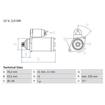 Démarreur BOSCH 0 986 024 360