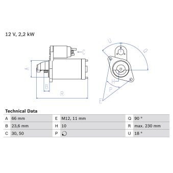 Démarreur BOSCH 0 986 025 400