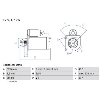Démarreur BOSCH 0 986 025 660