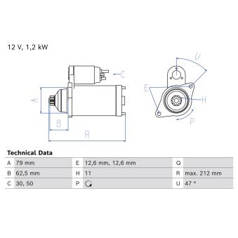 Démarreur BOSCH 0 986 026 000