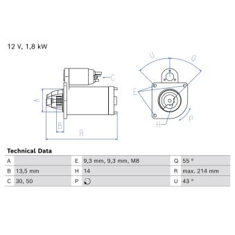 Démarreur BOSCH 0 986 026 400