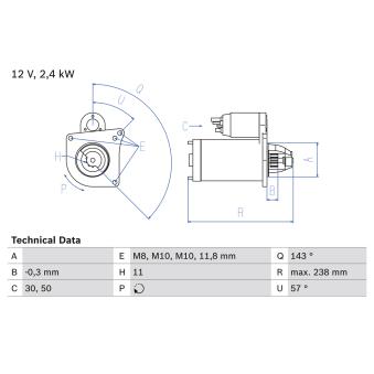 Démarreur BOSCH 0 986 029 060