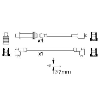 Kit de câbles d'allumage BOSCH 0 986 356 848