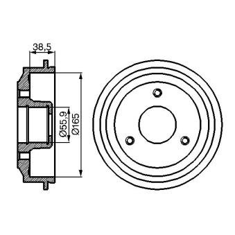 Tambour de frein BOSCH 0 986 477 066