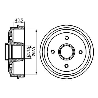 Tambour de frein BOSCH 0 986 477 095