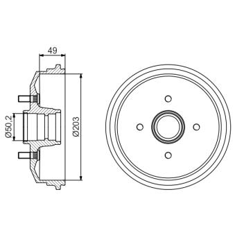 Tambour de frein BOSCH 0 986 477 190
