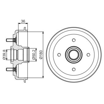 Tambour de frein BOSCH 0 986 477 238