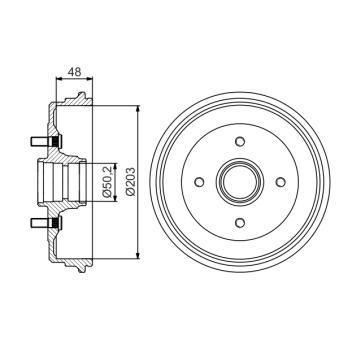 Tambour de frein BOSCH 0 986 477 258