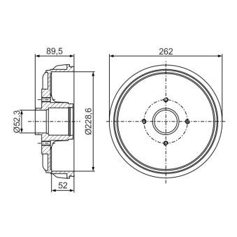 Tambour de frein BOSCH 0 986 477 331