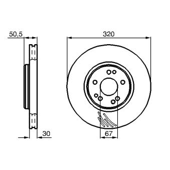 Disque de frein avant droit BOSCH