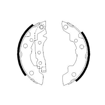 Jeu de mâchoires de frein BOSCH 0 986 487 081