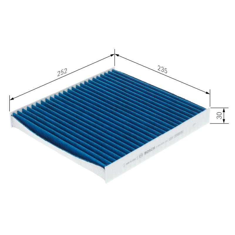 Filtre, air de l'habitacle BOSCH 0 986 628 630 - Visuel 1