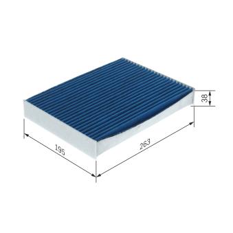 Filtre, air de l'habitacle BOSCH 0 986 628 637